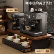 咖啡機置物架 咖啡膠囊收納 桌面置物架 水吧檯 咖啡機架 電器架 膠囊咖啡機置物架桌面擺放臺水杯茶包儲物收納盒底座抽屜式