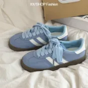 【XX|茜茜 SHOP】軟底德訓鞋 莊姿蜜復古小衆德訓鞋女款2026年夏季新款小白鞋百搭透氣休閒板鞋
