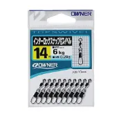 【OWNER】歐娜 TOP SWIVEL 轉環別針 スナップ付スイベル 黑金 磯釣 釣魚 | AURA專業品牌釣具館