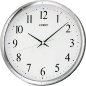 附發票 31公分【時間光廊】SEIKO 日本 精工掛鐘 滑動式 靜音 SK019 銀框 全新原廠公司貨 QXA417S
