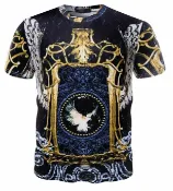 FINDSENSE服飾 FINDSENSE Z1 日系 流行 男 時尚 3D 個性圖案 飛鷹 短袖T恤 特色短T