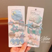 拿額米 現貨《海洋渡假風貝殼髮夾｜夏日清爽髮飾》髮夾人魚公主海灘夏季必備飾品壓夾/海底世界美人魚珍珠髮夾造型飾品搭配好物