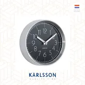 Karlsson, Wall clock Convex glass black 凸玻璃鋁框掛鐘(黑)