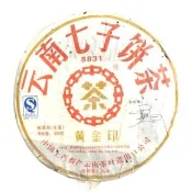 【茶韻】普洱茶2007年中茶八中黃印 黃金印8831 青餅380g/餅 (生茶/附專用收藏夾鏈袋*1)