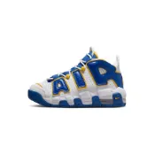 (店+)【NIKE 耐吉】DZ2759-141 Nike Air More Uptempo 皮革 大AIR 皮蓬 防滑減震耐磨 中幫 兒童籃球鞋 白藍色 nike童鞋 大童運動鞋 小童運動鞋