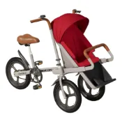 (店+)【EARISE 雅蘭仕】親子車兒童三輪腳蹬自行車 帶娃騎行戶外小孩溜娃神器 接送寶寶三輪自行車