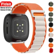 尼龍 Solo Loop 兼容 Fitbit Sense/Versa 3 / Versa 4 / Sense 2 帶 A