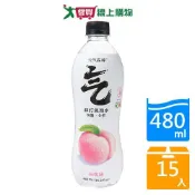 愛買線上購物 元氣森林白桃味蘇打氣泡水480mlx15入/箱【愛買】