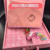 解憂雜貨鋪 【公司貨超低價】手搓家用麻將牌 卡通粉色可愛kt貓卡通麻將中大號定制麻將