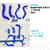 現代  Hyundai  IX35 柴油 2.0  矽膠水管  強化水管防爆水管 強化型 防爆管