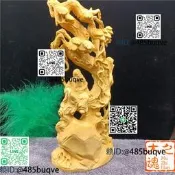 黃楊木雕刻松下達摩祖師禪意擺件神像家居客廳中式裝飾品工藝品