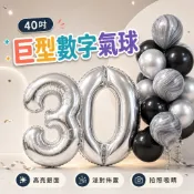 🌼4H出貨🌼 40吋 銀色數字氣球 數字氣球 生日氣球 生日道具 生日快樂 生日佈置 慶生 派對 週年佈置 慶生佈置