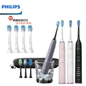 大王家電館 【贈智能牙齦護理刷頭四個】PHILIPS HX9924 飛利浦鑽石靚白智能音波電動牙刷