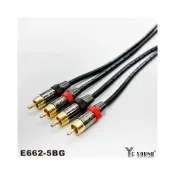 (店+)【YC Sound】50公分 專業用 一對 RCA訊號線 RCA雙頭線 AV線 同軸線 擴大機 純銅線OFC怪獸鍍金頭 RCA公對公 音源線(RCA AV音源線 音源連接線)