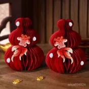 🧧嘉義出貨🧧喬遷之喜福祿小擺件新居入宅搬家儀式用品客廳臺麵立體葫蘆裝飾品馬年新年裝飾佈置 春節裝飾  過年裝飾新年裝