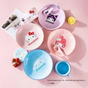 【台灣有貨🏆新竹出貨】HelloKitty陶瓷餐具碗盤可愛少女心ins吃飯碗家用高顏值卡通餐具