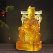 🌟臺灣熱賣🌟財神爺擺件水琉璃財神擺件居家客廳佛堂桌面擺放文財神招財佛像 關聖帝君 中壇元帥 武財神 招財 招財擺飾 