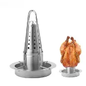 不鏽鋼烤雞架 戶外便攜燒烤架 多功能可拆卸 烤雞盤 BBQ 露營工具