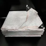 定製尺寸 網格防水布 陽臺防水簾 防雨布 送綁繩50%遮陽率戶外遮雨棚 傘布 透明塑膠佈戶外防晒遮陽厚篷布陽臺陽臺防水簾