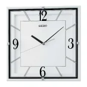 大高雄鐘錶城 seiko SK037 精工鐘 (QXA821W) 滑動式秒針方形設計掛鐘 / 29.6cm｜樂天領券現折★全館特惠中★指定刷卡回饋10%