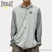 (店+)【EVERLAST】EVERLAST 外套 白灰黑 防曬 涼感 連帽 風衣外套 男 4221116011