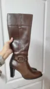 阿瘦皮鞋aso法式圓頭高跟真皮高跟長靴女款棕色真皮高跟長靴女款棕色真皮高跟長靴6
