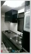 高雄廚具流理台❤ 廚房世界 實體店面 ❤ 高雄櫻花廚具一字型白鐵桶身白鐵台面 美耐板