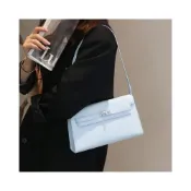 (店+)免運 腋下凱莉包手掌紋真皮女包2026新款歐美時尚高級感單肩斜挎法棍包