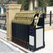 【✨新款下殺🔥】復古別墅庭院推拉門 鋁合金電動伸縮門 推拉門 農村院子圍墻庭院收縮大門家用