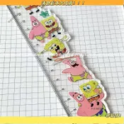 🔥清倉大秒殺🔥亞克力尺子 尺子海綿寶寶與派大星透明尺子卡通可愛亞克力高顏值學生考試繪畫直尺