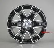 台灣製外銷精品King品牌 4X4吉普車專用鋁圈17吋 5孔114.3 7.5J E35 亮黑車面