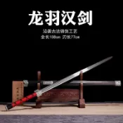 【龍泉劍莊】漢劍長劍龍泉花紋鋼寶劍八面長款硬劍純手工武術刀劍未開刃