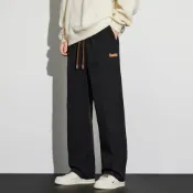 (店+)休閒褲男工裝褲男休閑褲秋季修身運動褲束腳哈倫褲青年學生直筒長褲耐磨百搭舒適透氣日系寬褲休閒褲闊腿褲寬版褲錐形褲防曬運動風