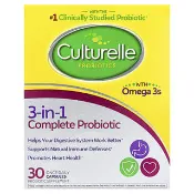【iHerb】康萃樂, 益生菌，含歐米伽 3 的 3 合 1 完整益生菌，30 粒每日一粒膠囊
