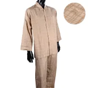 BURBERRY經典格紋純棉襯衫長袖家居服套裝L(米色)｜GoBrand購名牌