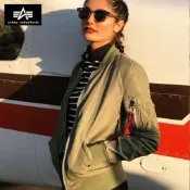 〈💥戶外用品〉ALPHA阿爾法工業L2B女款偵察機MA-1飛行員夾克春秋衫薄款ma1上衣