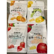 日本Nippon Yell宮城縣仙台草莓軟糖 農協產品長崎戀蜜柑軟糖 40g蘋果軟糖qq水果內餡果汁柚子夾心軟糖