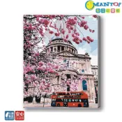 (店+)【Manto】櫻見．倫敦-台灣製DIY數字油畫|超取專用大小