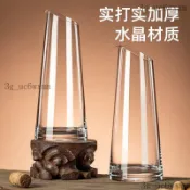 分酒器 倒酒壺 小酒壺 分酒神器 醒酒器 引酒器 DKO斜口醒酒器紅酒洋酒分酒器家用白酒分酒器大容量加厚葡萄酒壺