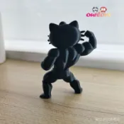 創意新款 搞怪3D列印hellokitty公仔 肌肉凱蒂貓桌面擺件  健美造型玩具 送朋友節日禮物