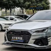 【妮妮優選】適用於audi a4 適用20奧迪A4L改裝包圍AS4+擾流板風刀霧燈眉ABT網紅套件運動裝飾 汽車用品