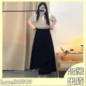 【短裙】大尺碼高腰A字裙 夏季薄款微胖顯瘦 不規則半身裙 大裙擺遮胯 中長裙褲裙 女短裙 高腰裙 大碼半身裙 顯瘦遮肉