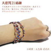 《賴嬤嬤》大悲咒21結鍊-五色線or七色線項鍊/手環：誦經加持祈福，好人緣好運好助力、好健康好平安/出遊出國必備