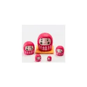 (店+)【日本進口 Hariko Shika】和紙達摩俄羅斯娃娃擺飾｜紅色招福達摩｜開運招財｜日式和風擺件