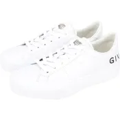 GIVENCHY CITY SPORT 金屬LOGO 牛皮繫帶厚底運動鞋(白色)