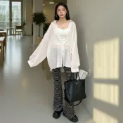 IN SHOP 棉麻透膚長版襯衫-共2色【KT224933】