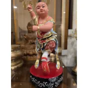 〔修緣佛像文物館〕1尺3中壇元帥 三太子 神明 神尊 神像 佛 佛像 神桌 佛桌 神明櫥 佛櫥 江西小葉樟雕刻