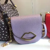 現貨☆英國設計師品牌LULU GUINNESS MIST DORA FACE SMALL AMY 小牛皮 馬鞍包 側背包