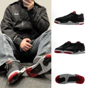 (店+)【NIKE 耐吉】NIKE AIR JORDAN 4 RM Bred 黑紅 真皮 緩震  男鞋 籃球鞋 FQ7939-061