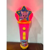 二手 韓國碰碰狐麥克風造型音樂玩具 幼兒兒童聲光音樂玩具